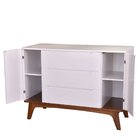 Cômoda Infantil 3 Gavetas 2 Portas Sambalelê Branco/mel