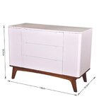 Cômoda Infantil 3 Gavetas 2 Portas Sambalelê Branco/mel