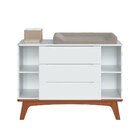 Cômoda Infantil 3 Gavetas 2 Portas Sambalelê Branco/mel