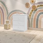 Cômoda Infantil 3 Gavetas Catatau J&a Móveis Branco Flex Color