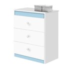 Cômoda Infantil 3 Gavetas Catatau J&a Móveis Branco Flex Color