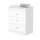 Cômoda Infantil 3 Gavetas Catatau J&a Móveis Branco Flex Color