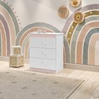 Cômoda Infantil 3 Gavetas Catatau J&a Móveis Branco Flex Color