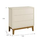 Cômoda Infantil 3 Gavetas Classic Com Pés Amadeirado - Reller