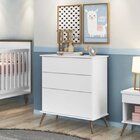 Cômoda Infantil 3 Gavetas Melinda Phoenix Baby Branco