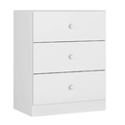 Cômoda Infantil 3 Gavetas Quarto Louise  Branco - Montanaris