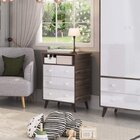 Cômoda Infantil 3 Gavetas Retrô 2041  Carvalho/branco