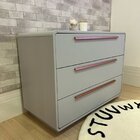 Cômoda Infantil 3 Gavetas Wave Cinza