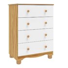 Cômoda Infantil 4 Gavetas 100% Mdf Mimo Espresso Móveis Branc