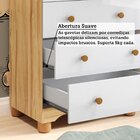 Cômoda Infantil 4 Gavetas 100% Mdf Mimo Espresso Móveis Branc