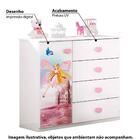Cômoda Infantil 4 Gavetas 1 Porta Carruagem - Branco