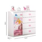 Cômoda Infantil 4 Gavetas 1 Porta Carruagem - Branco