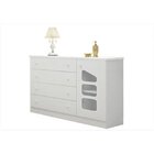 Cômoda Infantil 4 Gavetas 1 Porta Eloísa Branco Brilho