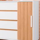 Cômoda Infantil 4 Gavetas 2 Portas De Correr Branco Nature Fl