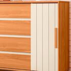 Cômoda Infantil 4 Gavetas 2 Portas De Correr Carvalho Grife O