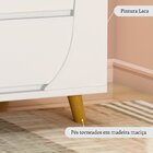 Cômoda Infantil 4 Gavetas 2 Portas Fiori Timber Branco