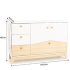 Cômoda Infantil 4 Gavetas 2 Portas Safari Divicar Móveis Bran