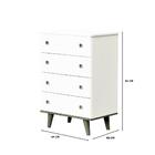 Cômoda Infantil 4 Gavetas Amanda Carolina Baby Cinza Bétula