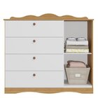 Cômoda Infantil 4 Gavetas Aquarela Espresso Móveis Nature/bra