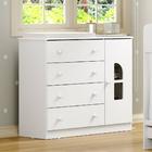 Cômoda Infantil 4 Gavetas Bolinha De Sabão Branco
