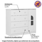 Cômoda Infantil 4 Gavetas Bolinha De Sabão Branco