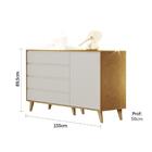 Cômoda Infantil 4 Gavetas Com Fraldário Gran Lorena Off White