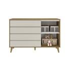 Cômoda Infantil 4 Gavetas Com Fraldário Gran Lorena Off White