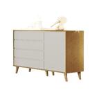 Cômoda Infantil 4 Gavetas Com Fraldário Gran Lorena Off White