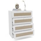 Cômoda Infantil 4 Gavetas Comic Branco/legno Salinas