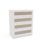 Cômoda Infantil 4 Gavetas Comic Branco/legno Salinas