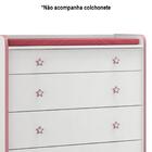 Cômoda Infantil 4 Gavetas Doce Sonho Com Trocador E Pés - Qmo