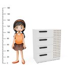 Cômoda Infantil 4 Gavetas Domi Branco/legno Salinas