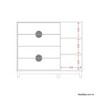 Cômoda Infantil 4 Gavetas E 1 Porta Kid Em Mdf Cinamomo / Sál