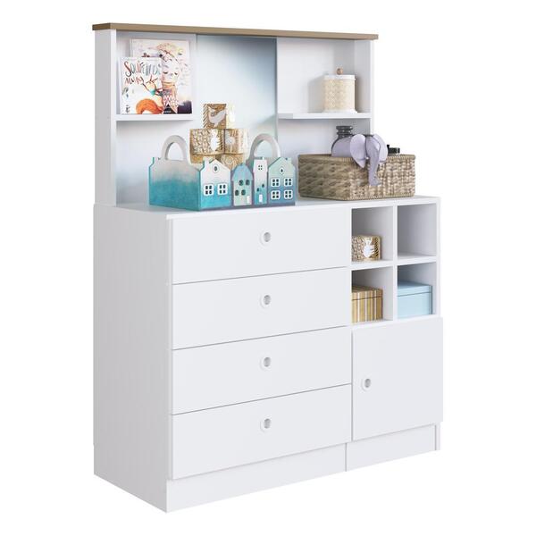 Cômoda Infantil 4 Gavetas E 1 Porta Multimóveis Cr40102