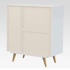 Cômoda Infantil 4 Gavetas E 1 Porta Retrô Luna Branco