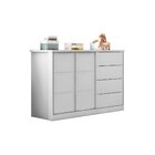 Cômoda Infantil 4 Gavetas E 2 Portas Com Cabideiro Pérola Bra