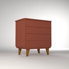 Cômoda Infantil 4 Gavetas E-galaxy Espresso Móveis Terracota