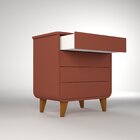 Cômoda Infantil 4 Gavetas E-galaxy Espresso Móveis Terracota