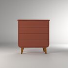 Cômoda Infantil 4 Gavetas E-galaxy Espresso Móveis Terracota