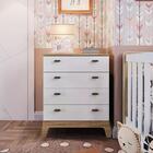 Comoda Infantil 4 Gavetas Favo De Mel Fm003 Itapua Branco Com