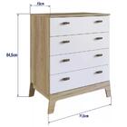 Comoda Infantil 4 Gavetas Favo De Mel Fm003 Itapua Branco Com