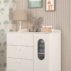 Cômoda Infantil 4 Gavetas Florida Espresso Móveis Branco