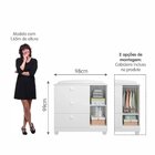 Cômoda Infantil 4 Gavetas Florida Espresso Móveis Branco