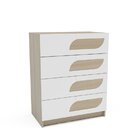 Cômoda Infantil 4 Gavetas Fox Legno Salinas/branco