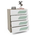 Cômoda Infantil 4 Gavetas Fox Legno Salinas/verde Bellagio/br