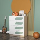 Cômoda Infantil 4 Gavetas Fox Legno Salinas/verde Bellagio/br