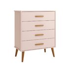 Cômoda Infantil 4 Gavetas Isis  Rosa