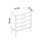 Cômoda Infantil 4 Gavetas Isis Branco