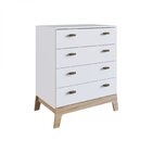 Cômoda Infantil 4 Gavetas Linha Favo De Mel  Branco