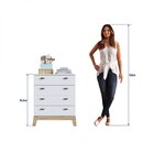 Cômoda Infantil 4 Gavetas Linha Favo De Mel  Branco